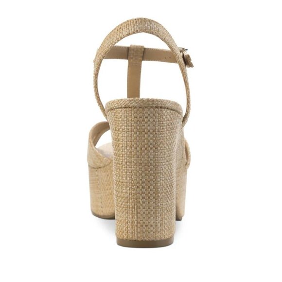 Sun + Stone Jillien Raffia Wrapped Platform Block Heels Women's Size 11 New - Picture 5 of 7